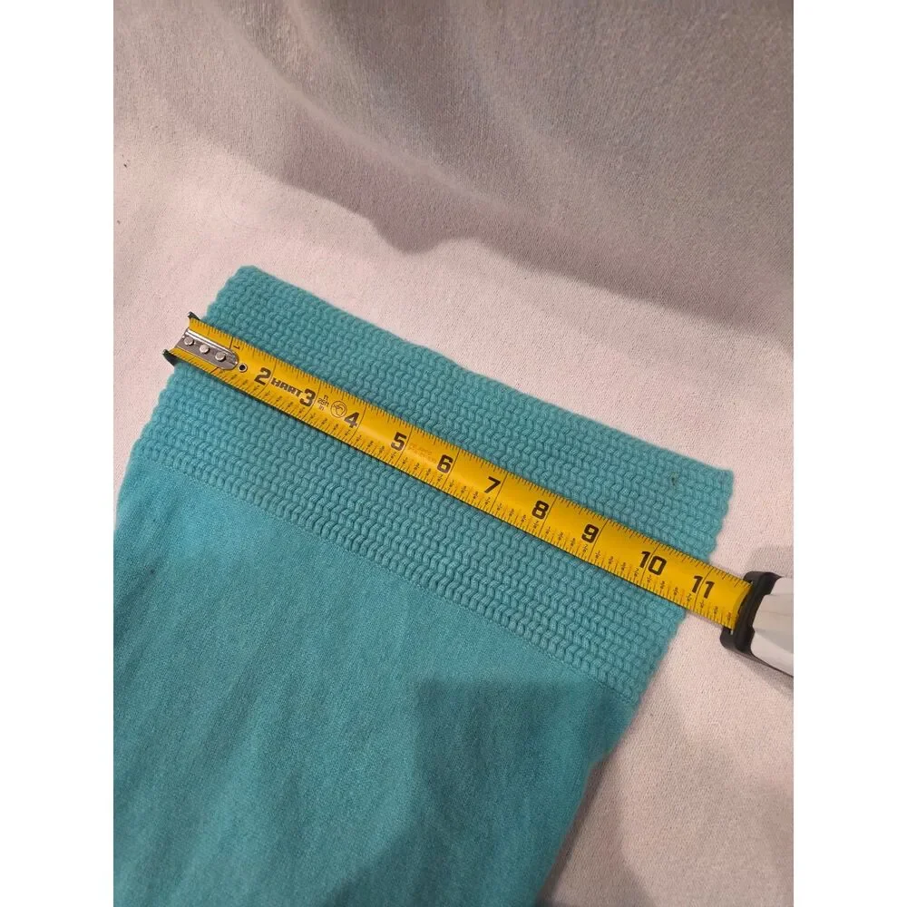 Jones New York 100% Cashmere Scarf Teal Turquoise Blue OS
